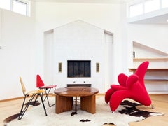 Red Post Modern 90s Getsuen Lily Flower Chair Designed by Masonaria Umeda Edra