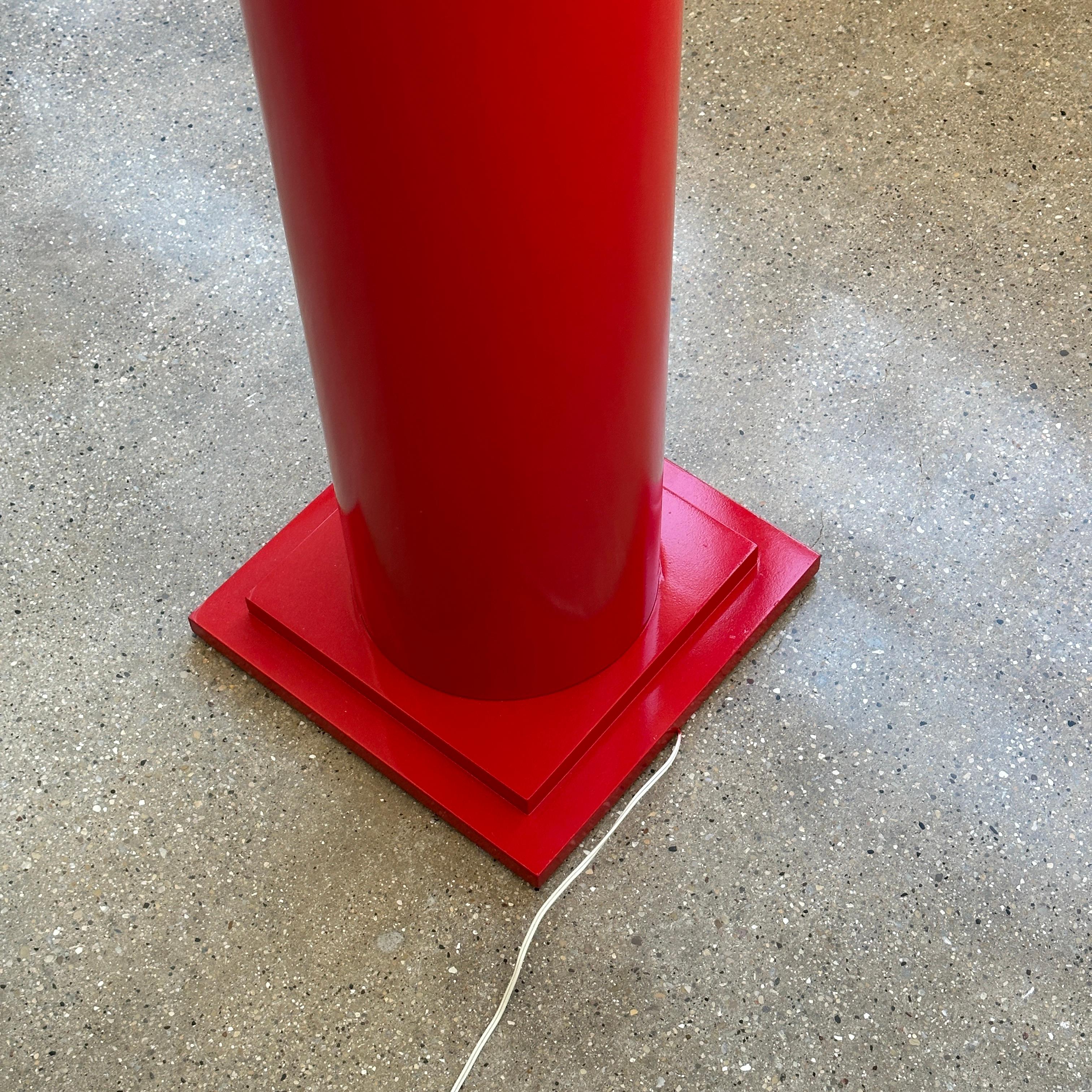 Late 20th Century Red Postmodern Floor Lamp For Sale