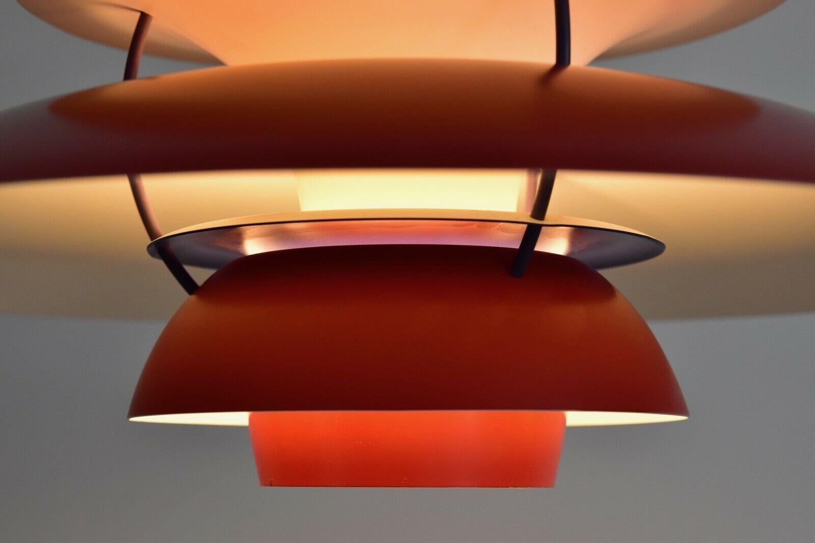 Red Poul Henningsen PH 5 Pendant Lamp by Louis Poulsen, Denmark 2