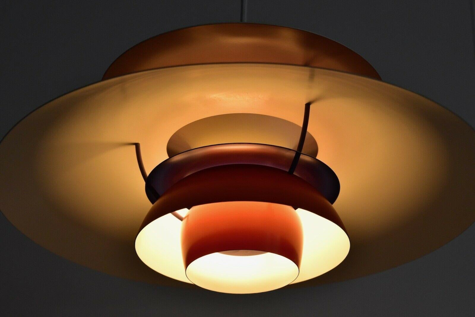 Red Poul Henningsen PH 5 Pendant Lamp by Louis Poulsen, Denmark 3