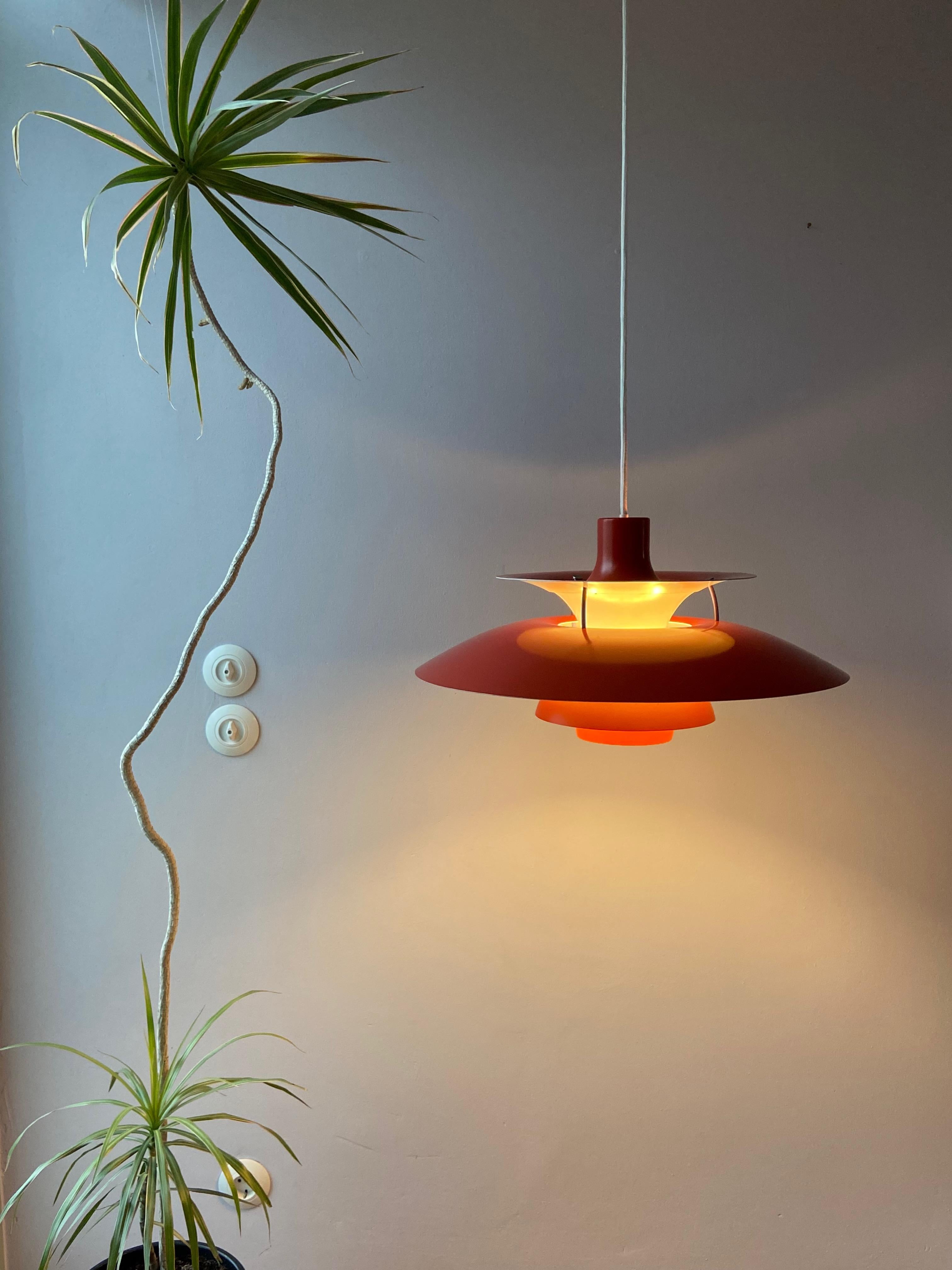 Red Poul Henningsen Ph 5 Pendant Lamp by Louis Poulsen, Denmark 8