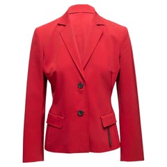 Red Prada Fitted Blazer Size IT 44