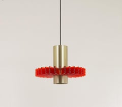 Pendentif col Priest rouge d' Claus Bolby pour Cebo Industri, années 1960