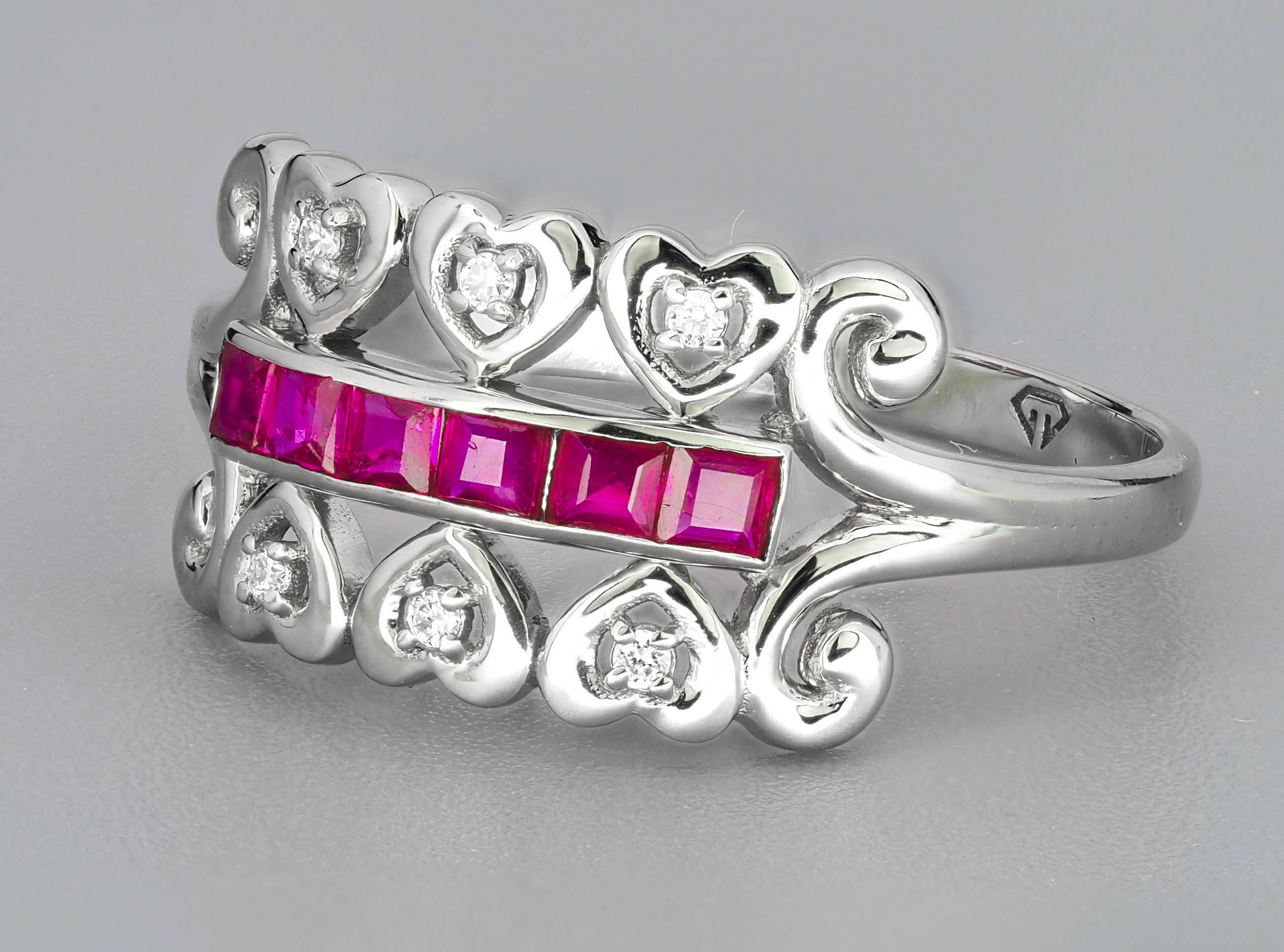 in vendita:  Anello d'oro 14k con rubino rosso princess 2