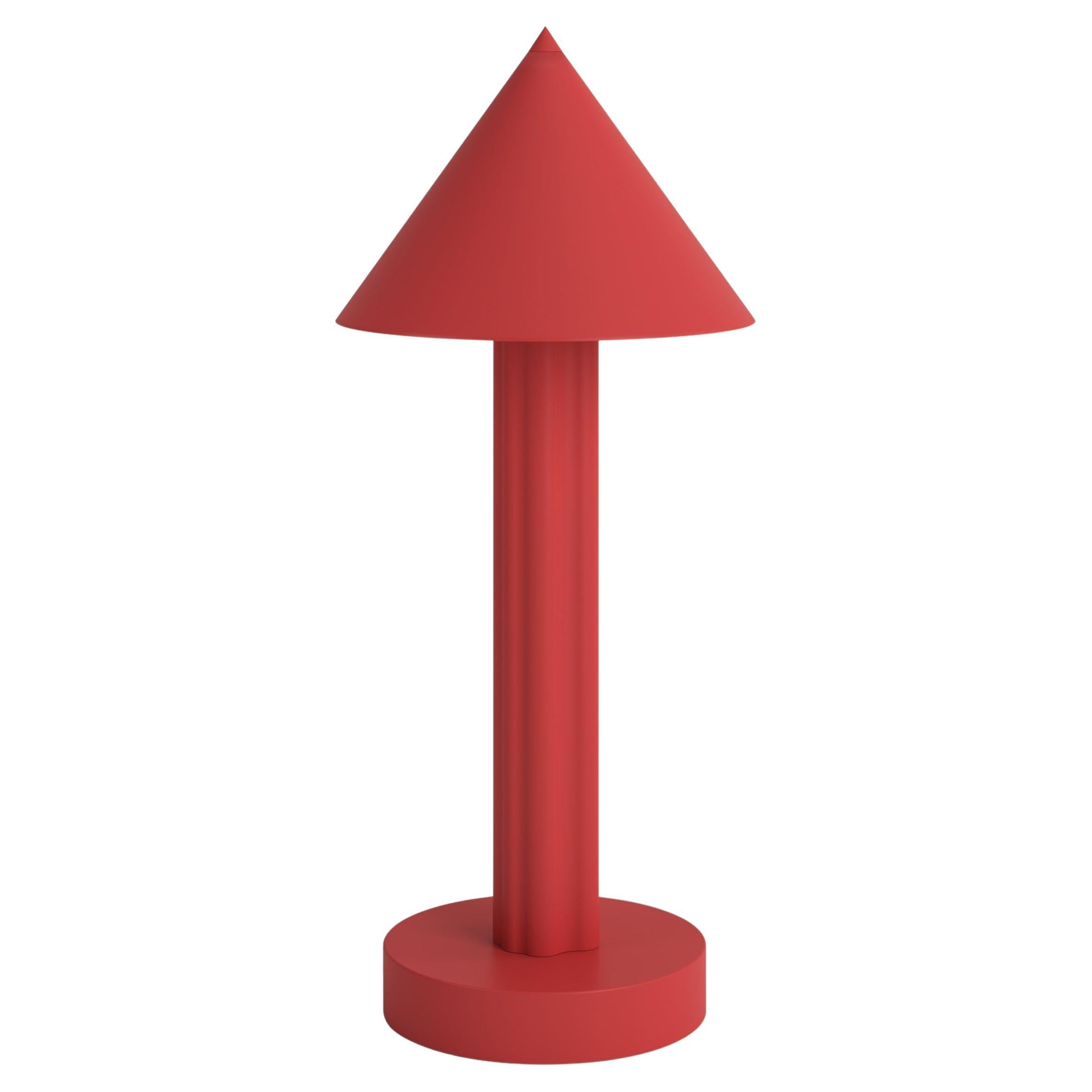 Lampe de bureau à profils rouges d'Atelier Areti
