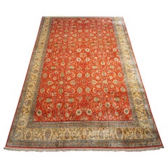 Red Pure Silk Tabriz, 700 KPSI