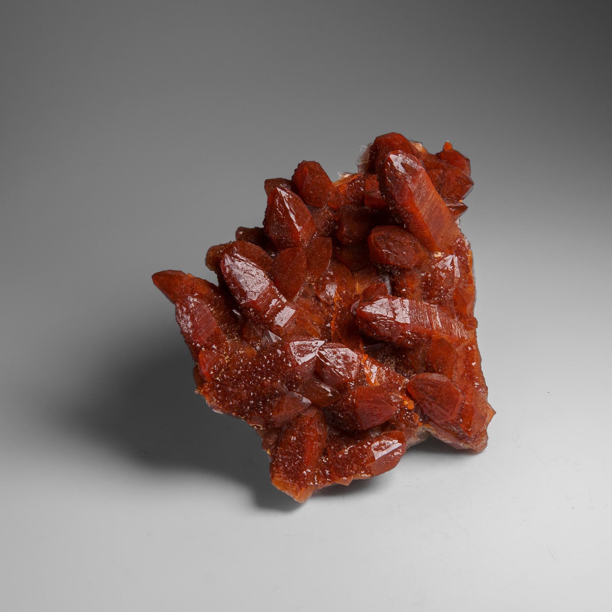 Contemporary Red Quartz Hematite crystal cluster From Morocco (1.2 lbs) For Sale