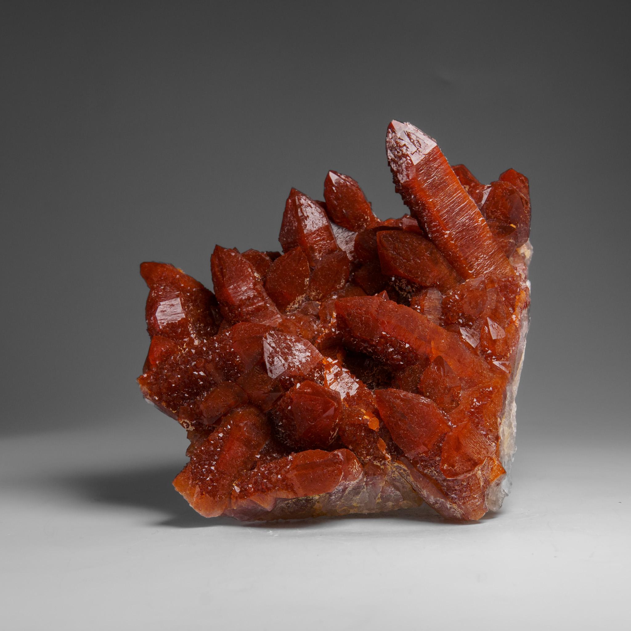 Crystal Red Quartz Hematite crystal cluster From Morocco (1.2 lbs) For Sale