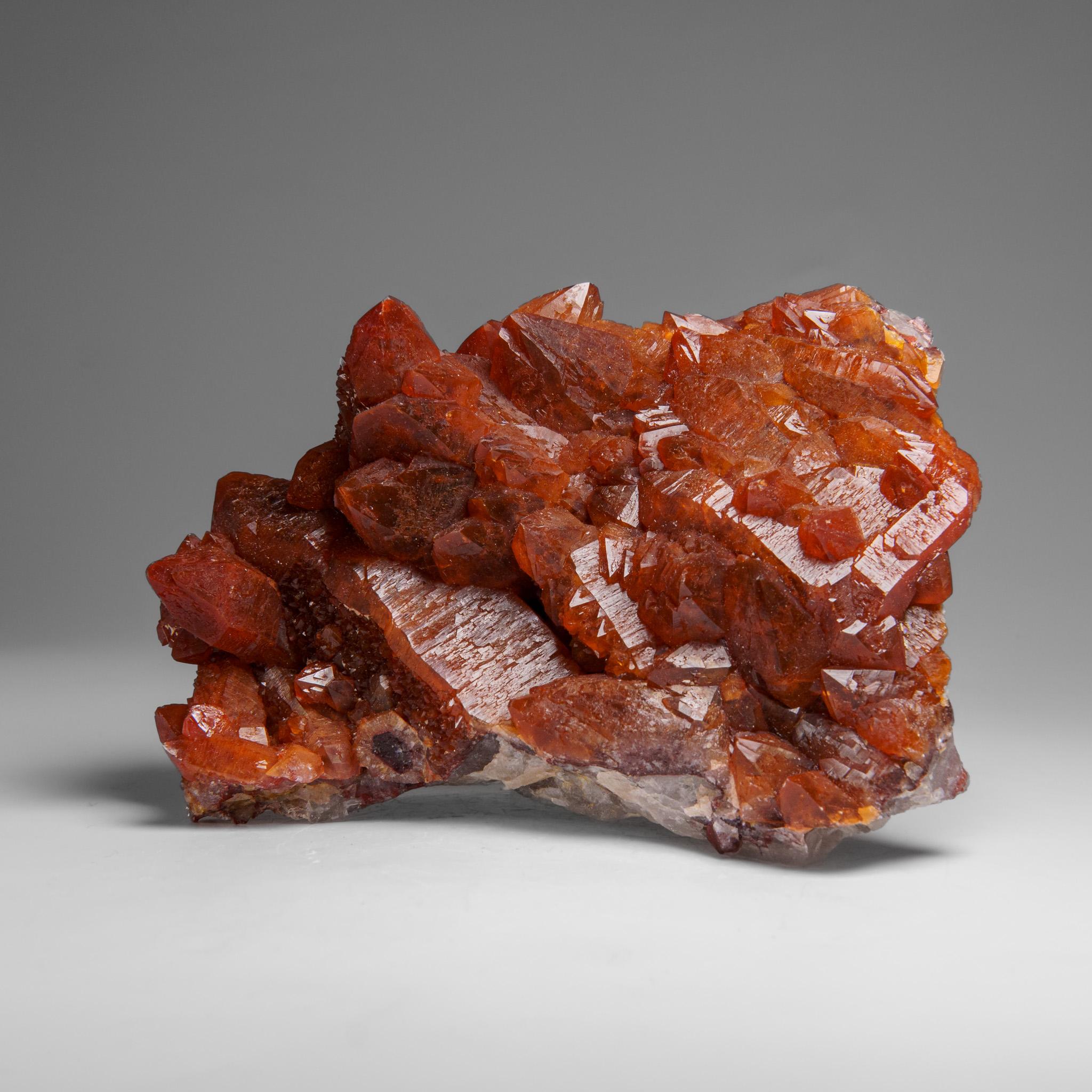 Moroccan Red Quartz Hematite crystal cluster From Morocco (1.4 lbs) For Sale