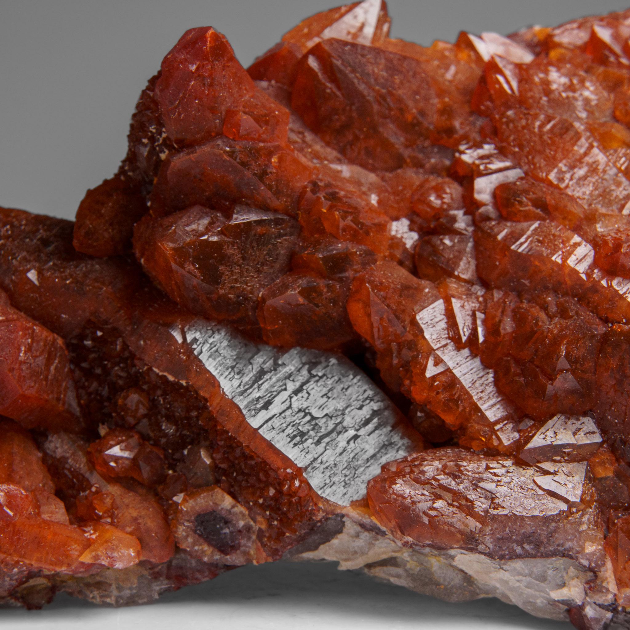 Contemporary Red Quartz Hematite crystal cluster From Morocco (1.4 lbs) For Sale