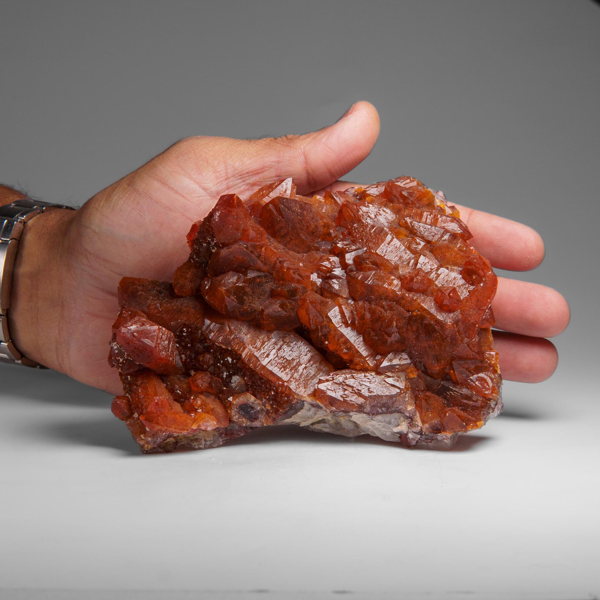 Red Quartz Hematite crystal cluster From Morocco (1.4 lbs) For Sale 1