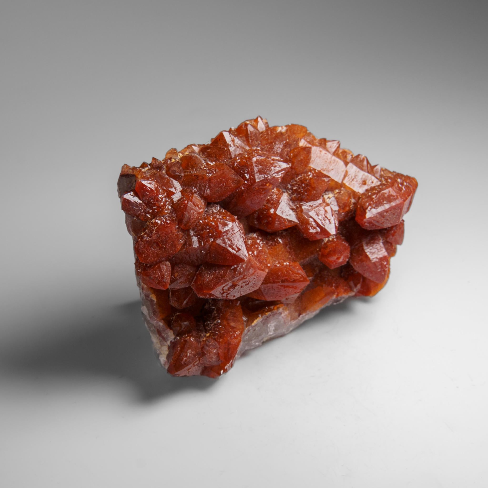 Red Quartz Hematite crystal cluster From Morocco (1.5 lbs) In New Condition For Sale In New York, NY
