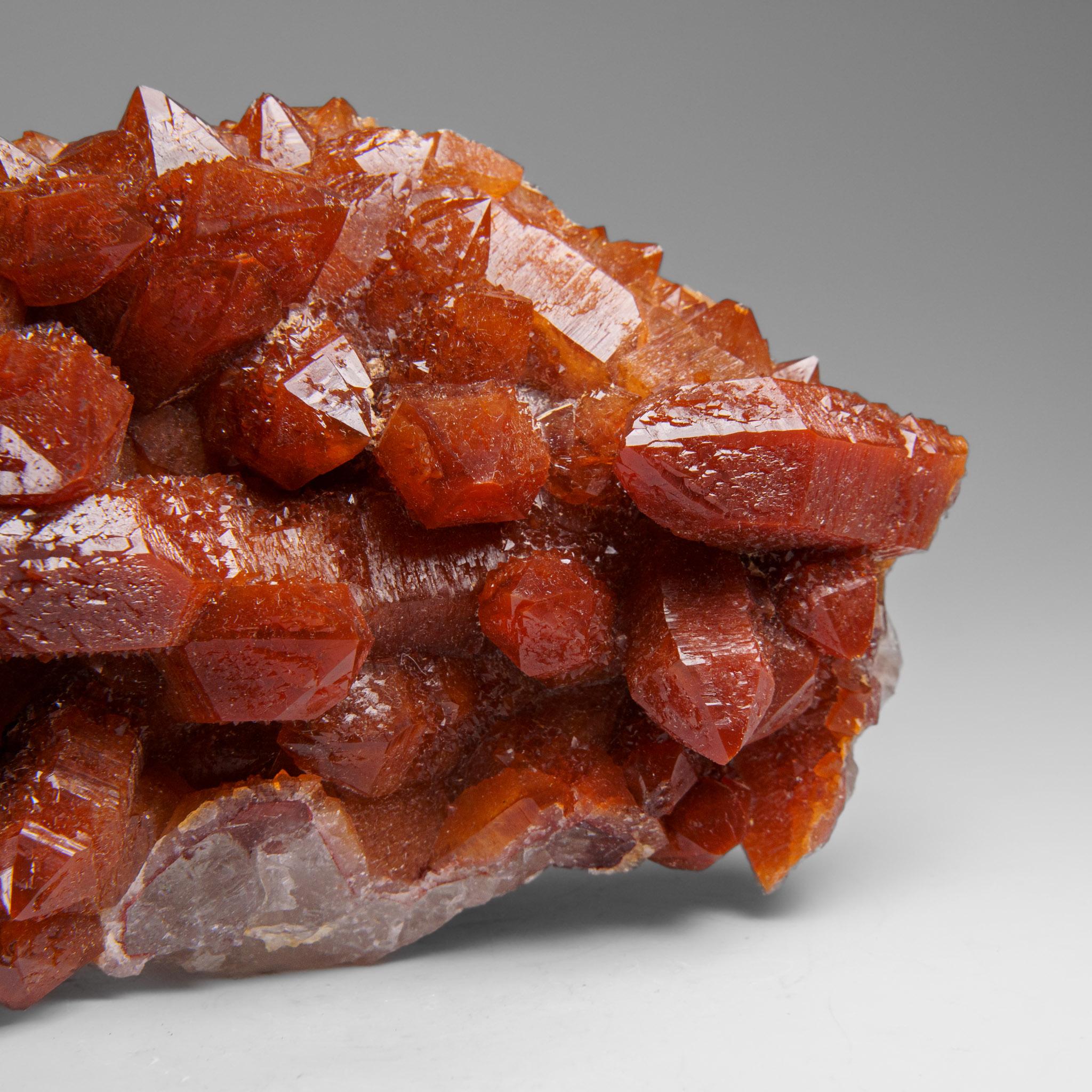 Contemporary Red Quartz Hematite crystal cluster From Morocco (1.5 lbs) For Sale