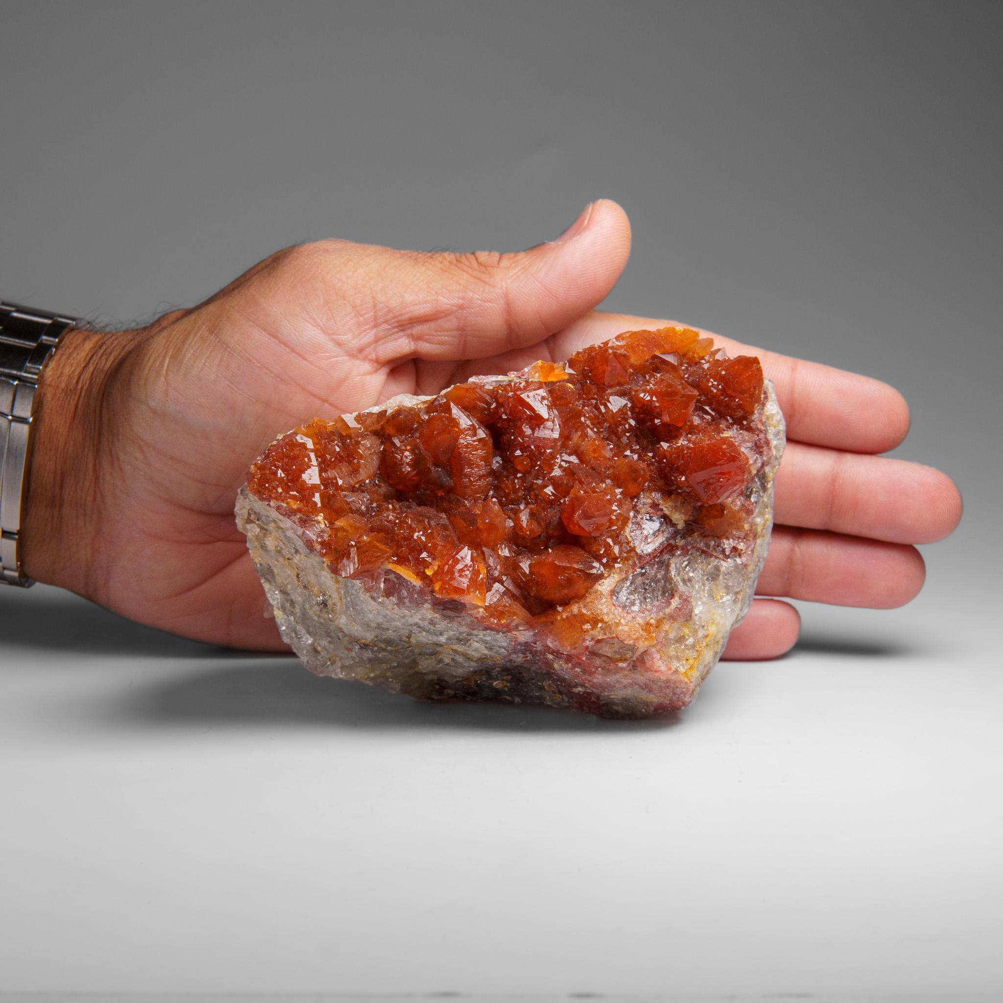 Moroccan Red Quartz Hematite crystal cluster From Morocco (1.6 lbs) For Sale