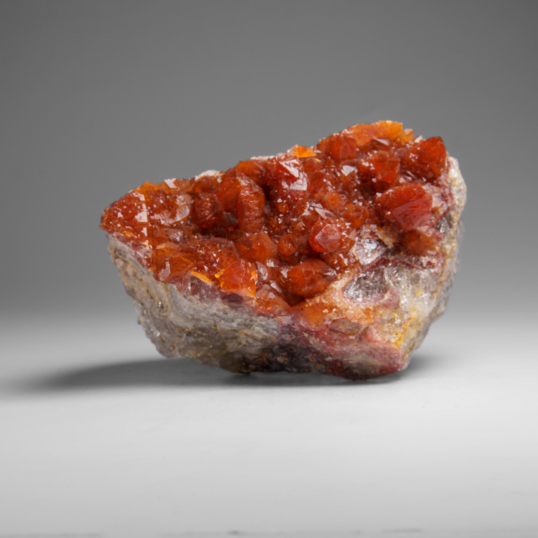 Contemporary Red Quartz Hematite crystal cluster From Morocco (1.6 lbs) For Sale