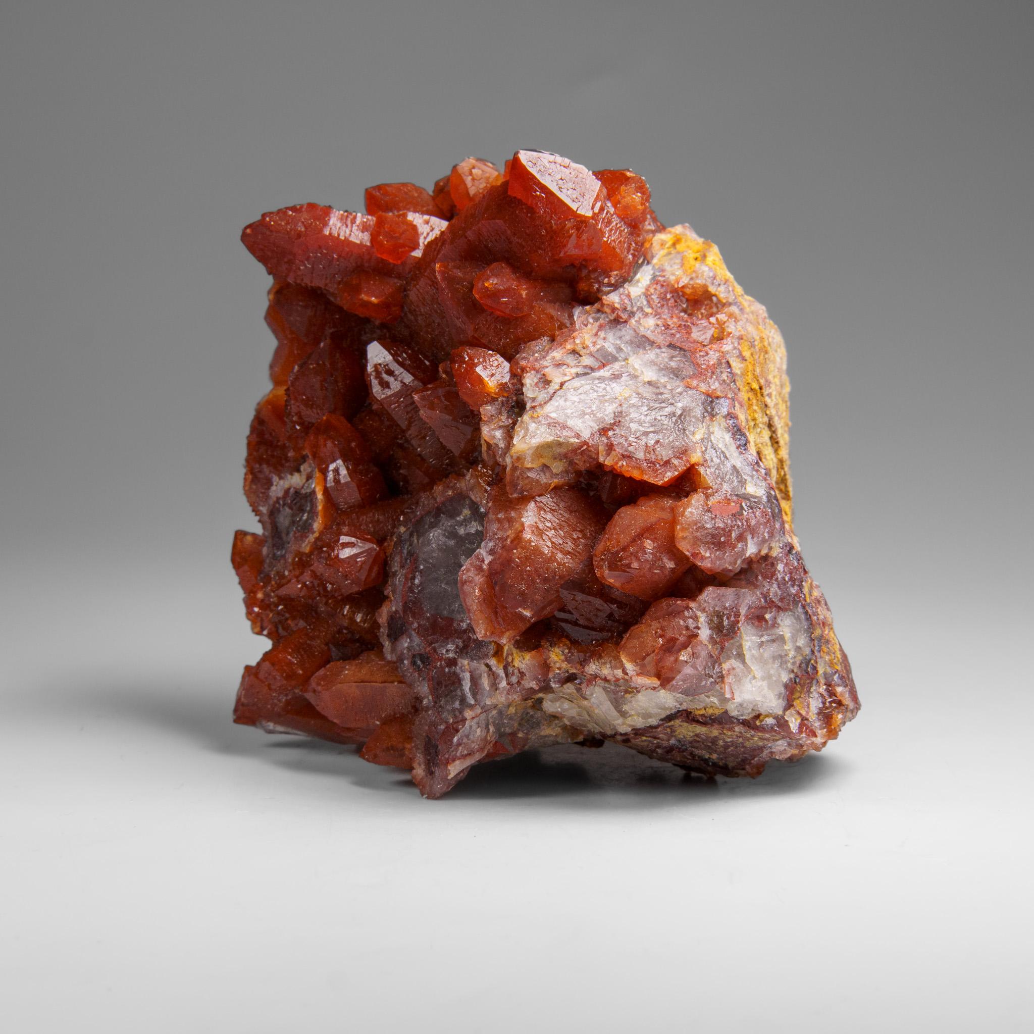 Contemporary Red Quartz Hematite crystal cluster From Morocco (1.6 lbs) For Sale