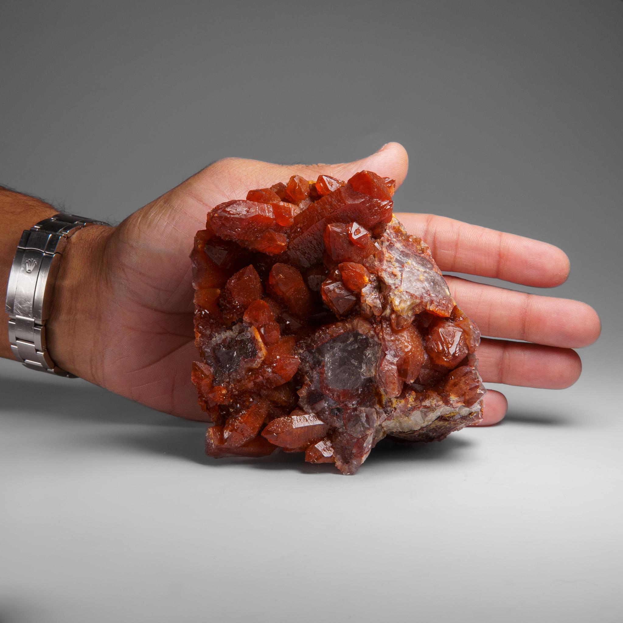 Red Quartz Hematite crystal cluster From Morocco (1.6 lbs) For Sale 2