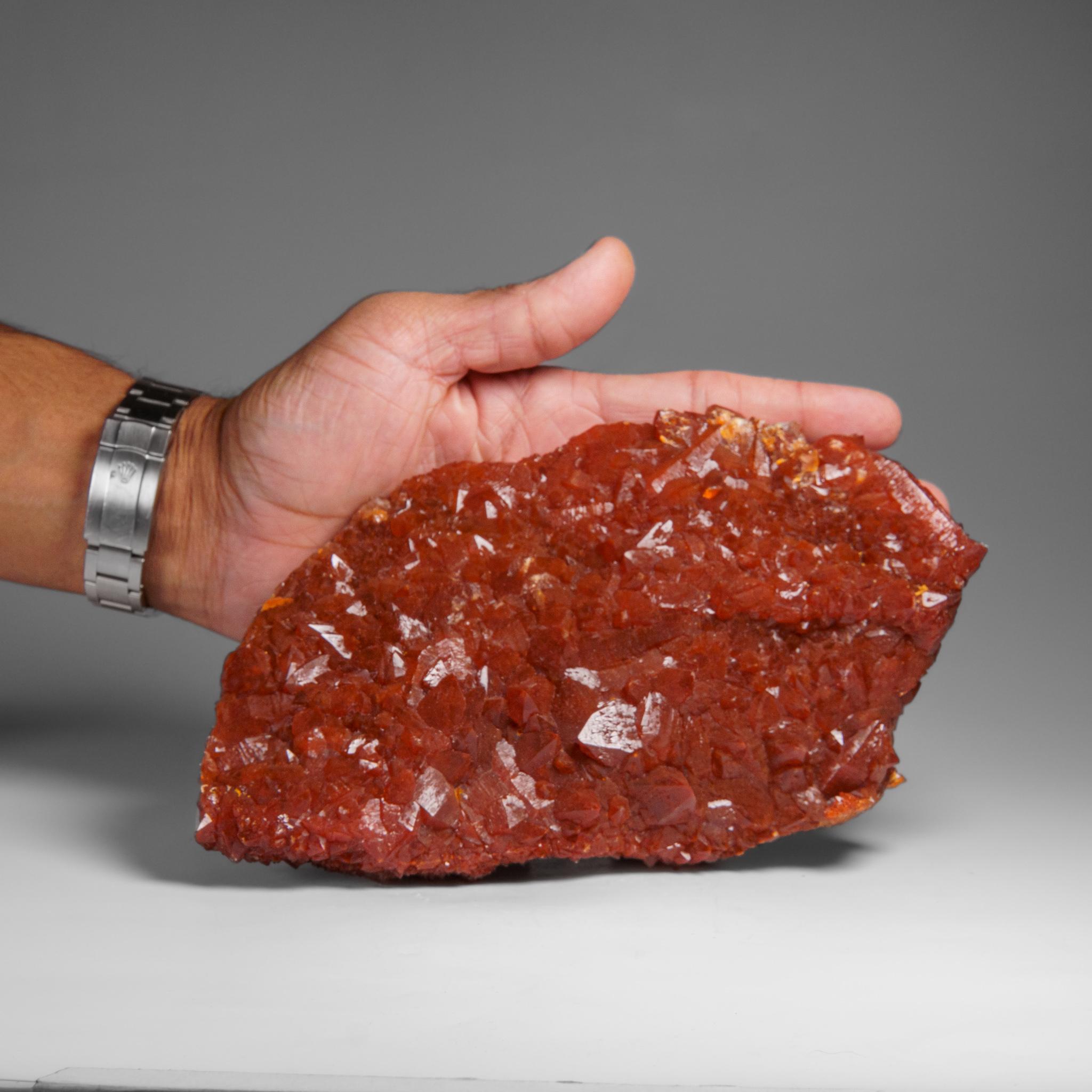 Moroccan Red Quartz Hematite crystal cluster From Morocco (3.5 lbs) For Sale