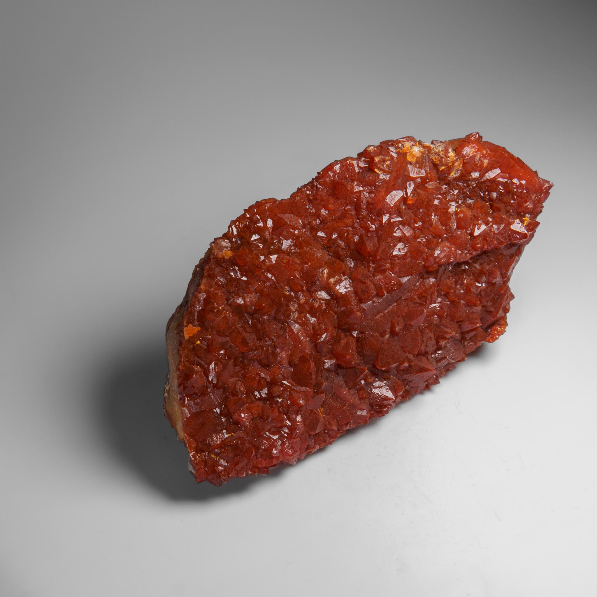 Red Quartz Hematite crystal cluster From Morocco (3.5 lbs) In New Condition For Sale In New York, NY