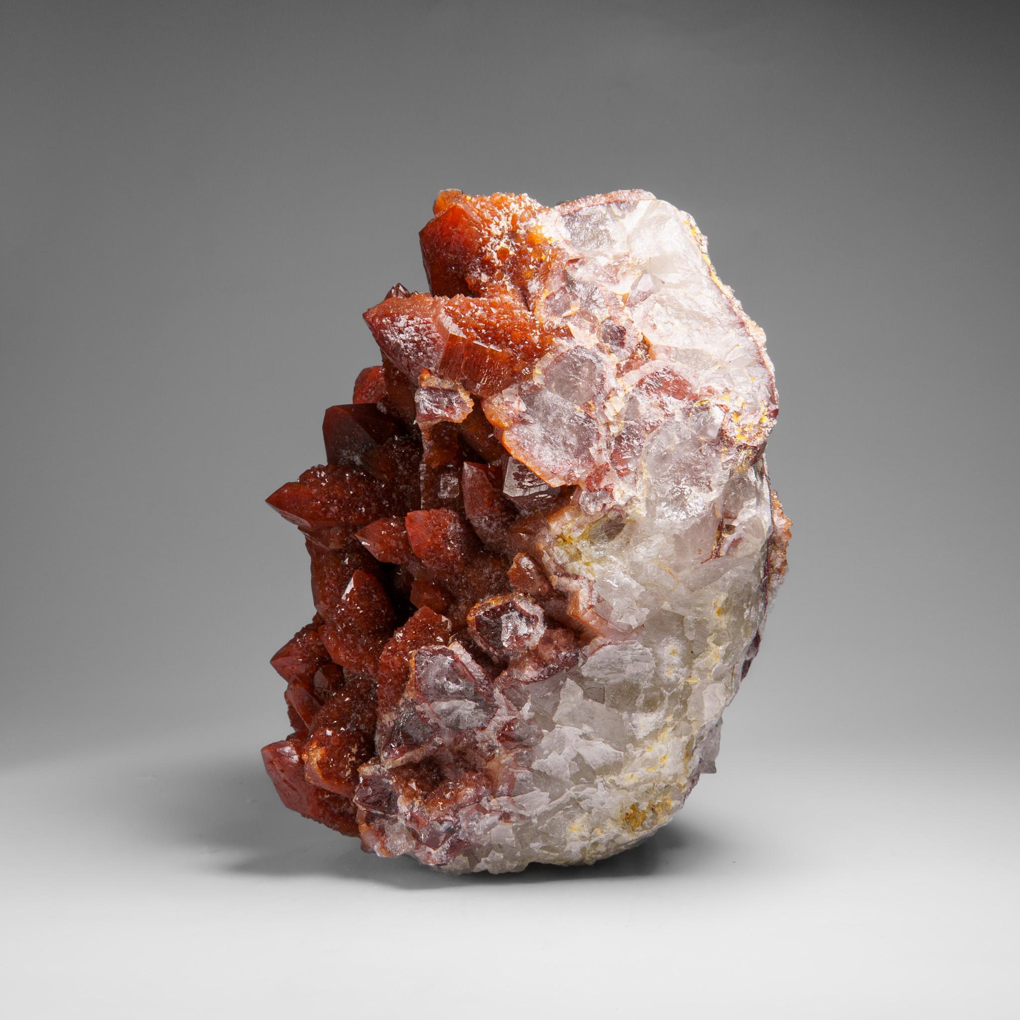 Red Quartz Hematite crystal cluster From Morocco (9.7 lbs) In New Condition For Sale In New York, NY