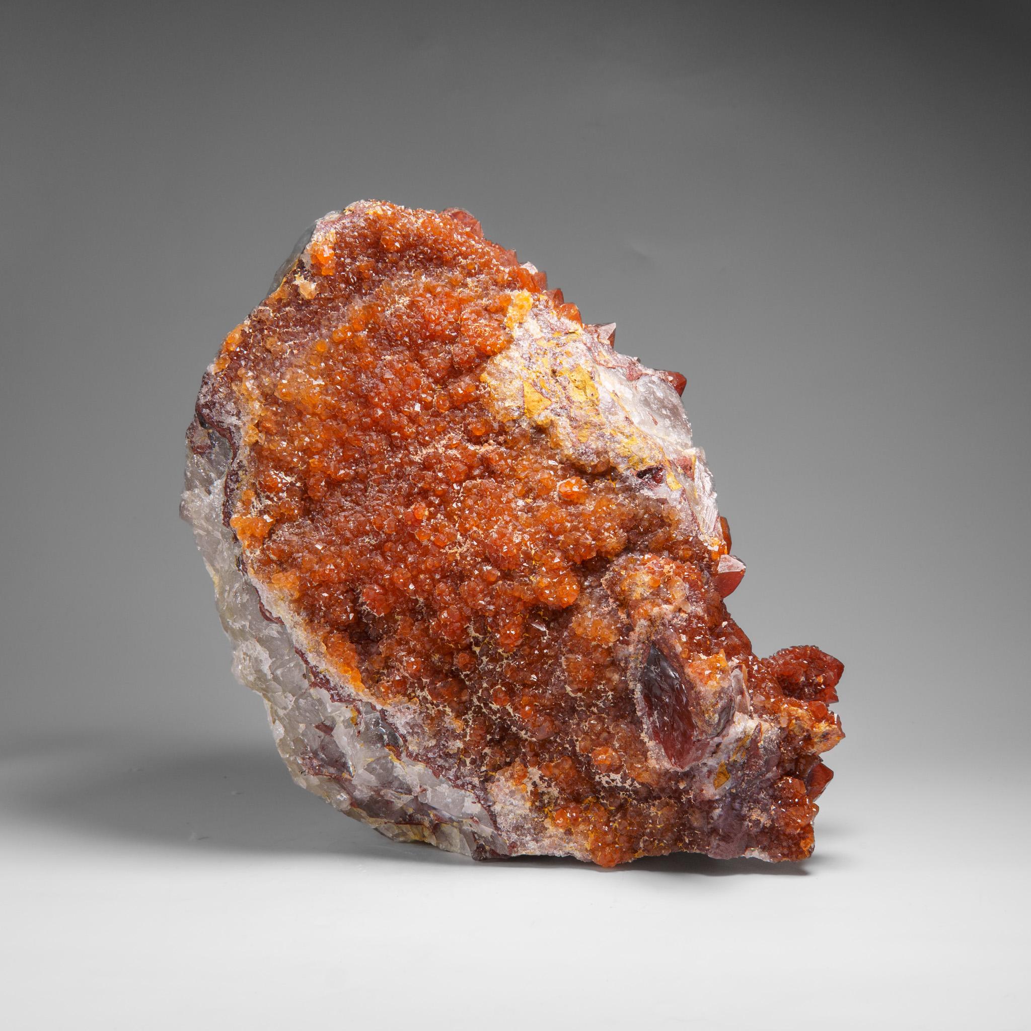 Contemporary Red Quartz Hematite crystal cluster From Morocco (9.7 lbs) For Sale