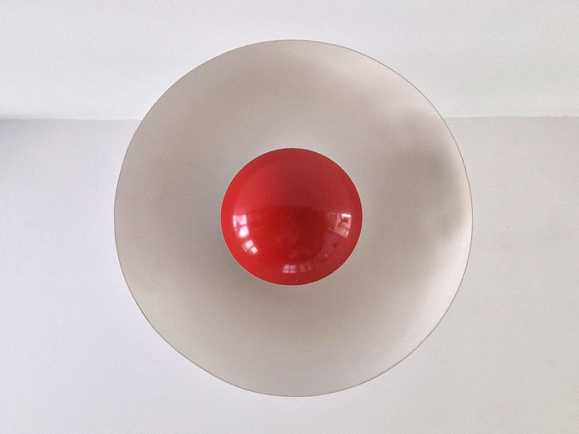 Lampe suspendue rouge RA-40 par Piet Hein pour Lyfa, Danemark, années 1960 Bon état - En vente à Steenwijk, NL