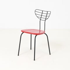 Red Radar Chair attributed to Willy Van Der Meeren