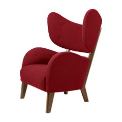 Raf Simons fauteuil de salon Vidar rouge « My Own Chair » en chêne fumé 3 pièces par Lassen
