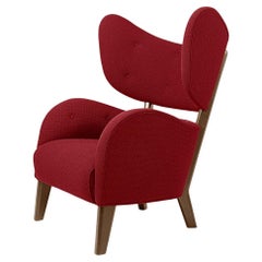 Raf Simons fauteuil de salon Vidar rouge « My Own Chair » en chêne fumé 3 pièces par Lassen
