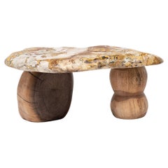 Red Raku Stone Coffee Table