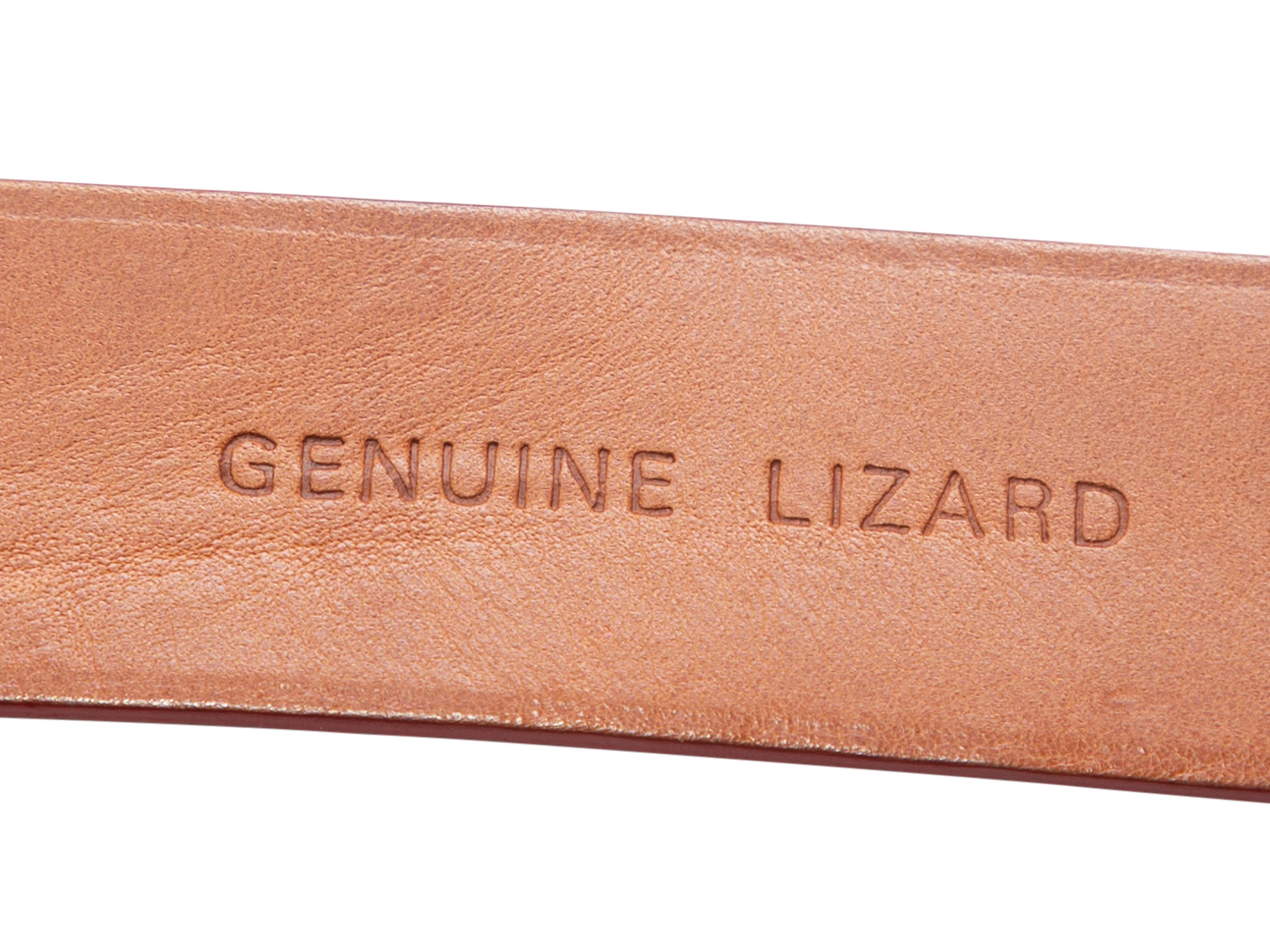 Red Ralph Red Lizard Skin Belt In Good Condition In New York, NY