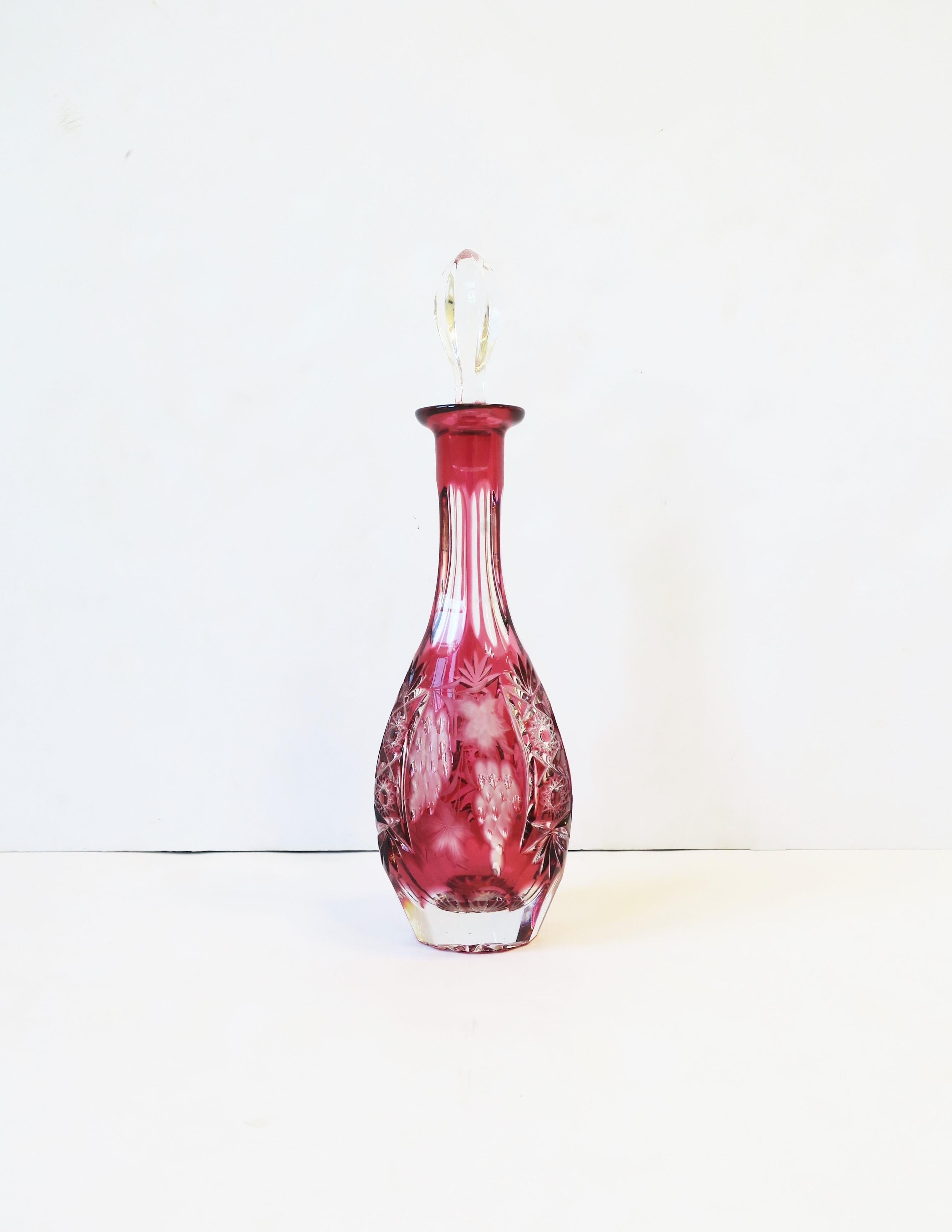 German Crystal Liquor Decanter Barware In Good Condition For Sale In New York, NY