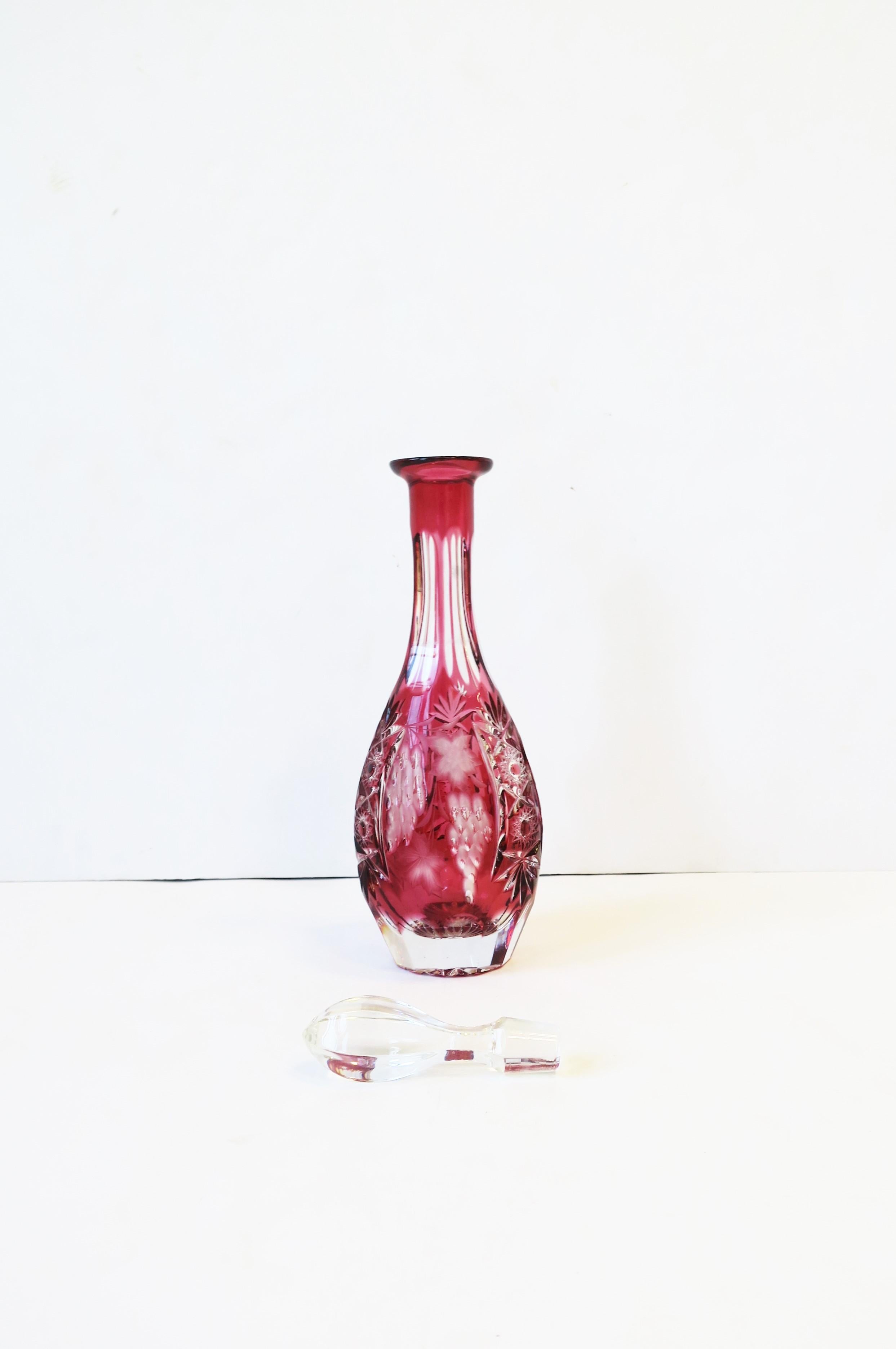 20ième siècle Carafe à liqueur en cristal allemand Barware en vente