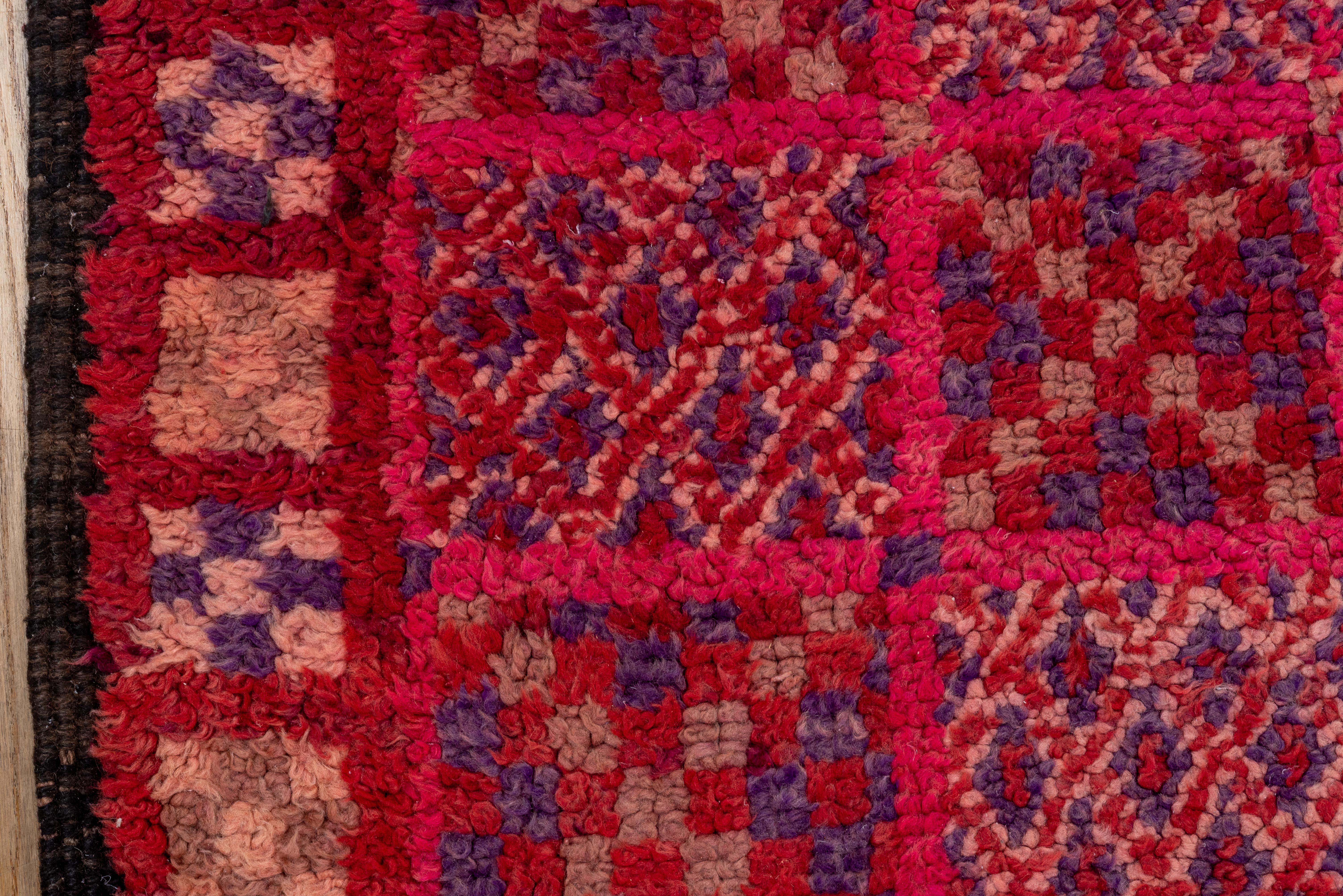 Alfombra rectangular rojo cereza vino en venta 2
