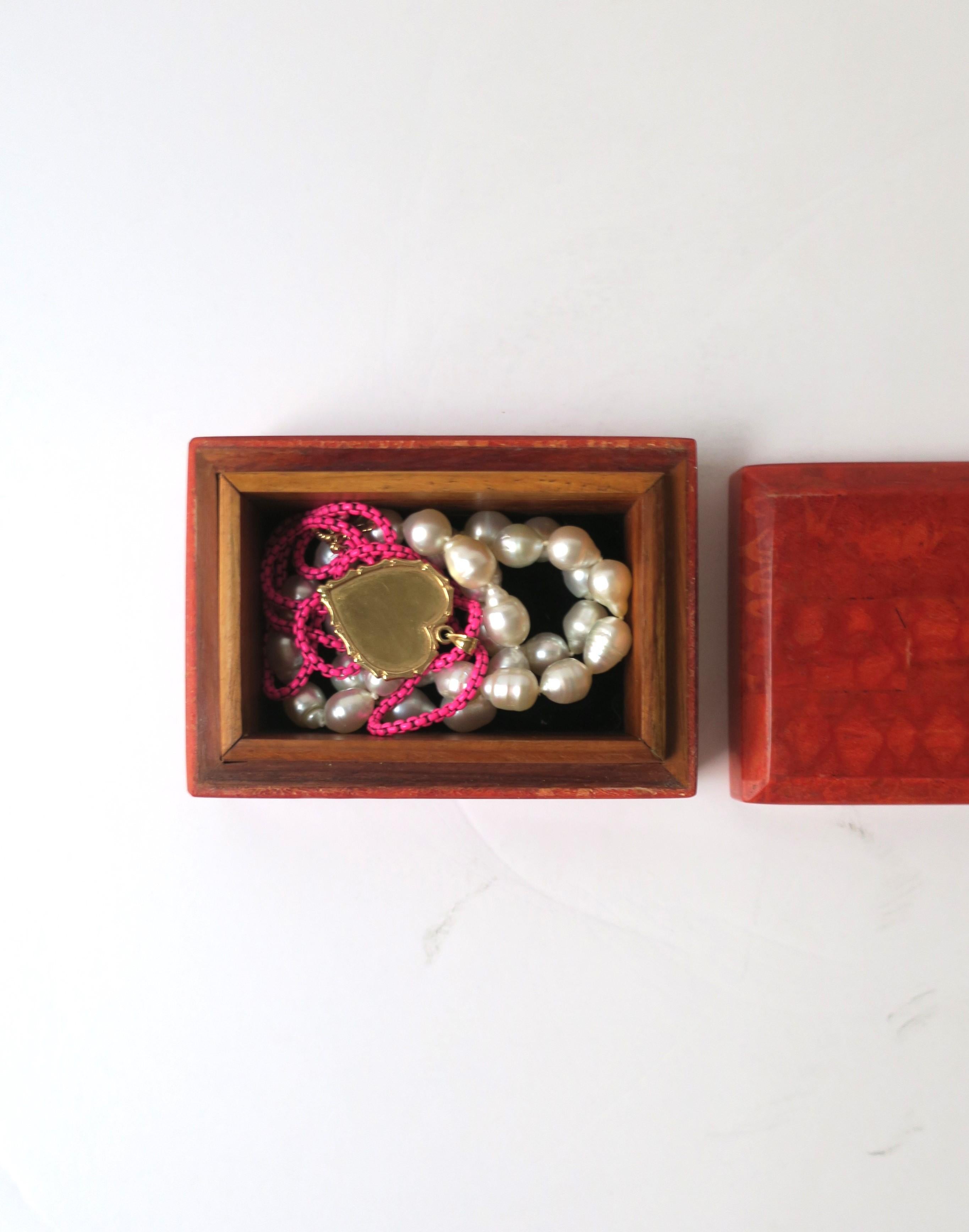 Red Resin Jewelry Box 6