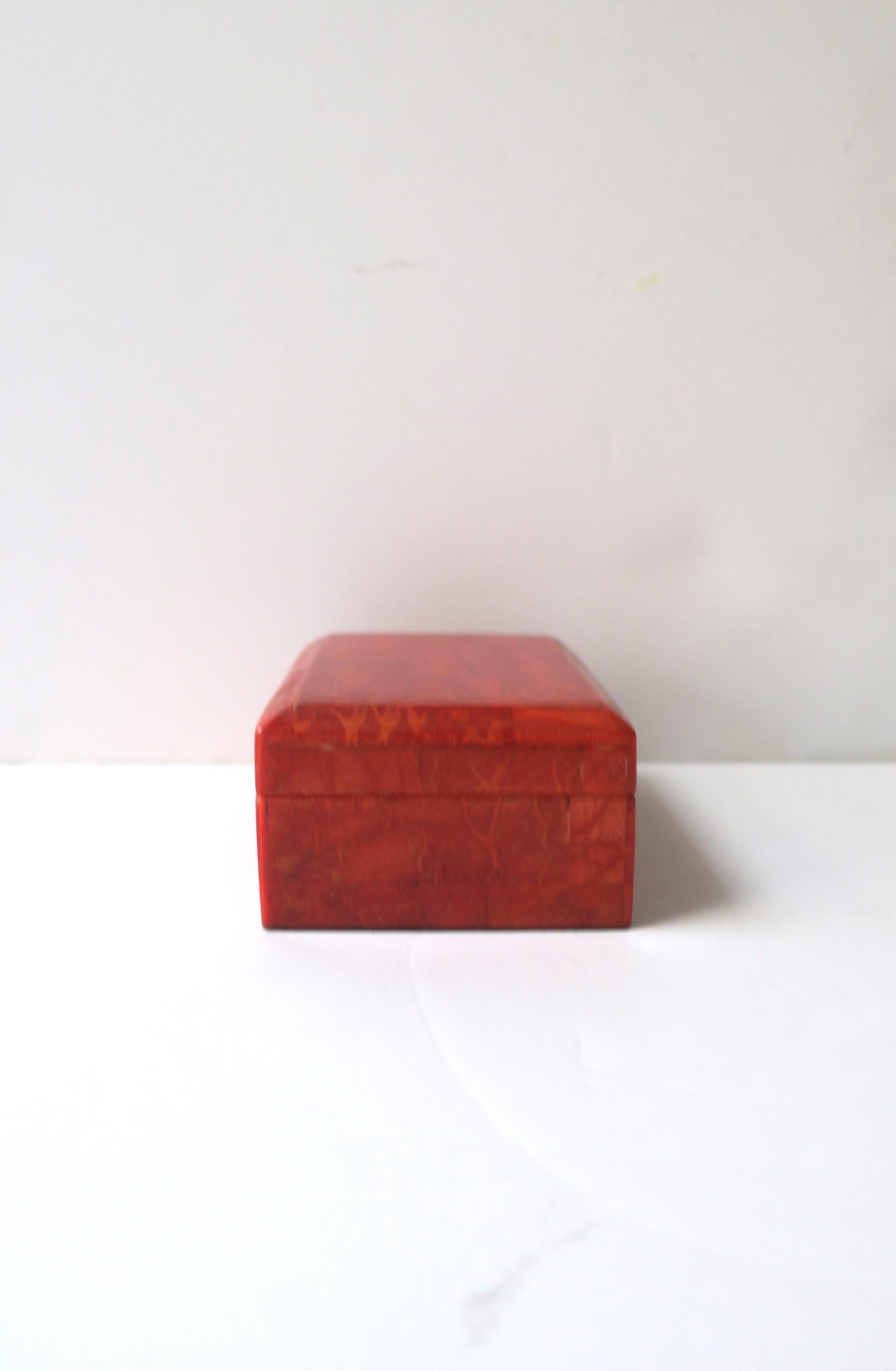 Red Resin Jewelry Box For Sale 7