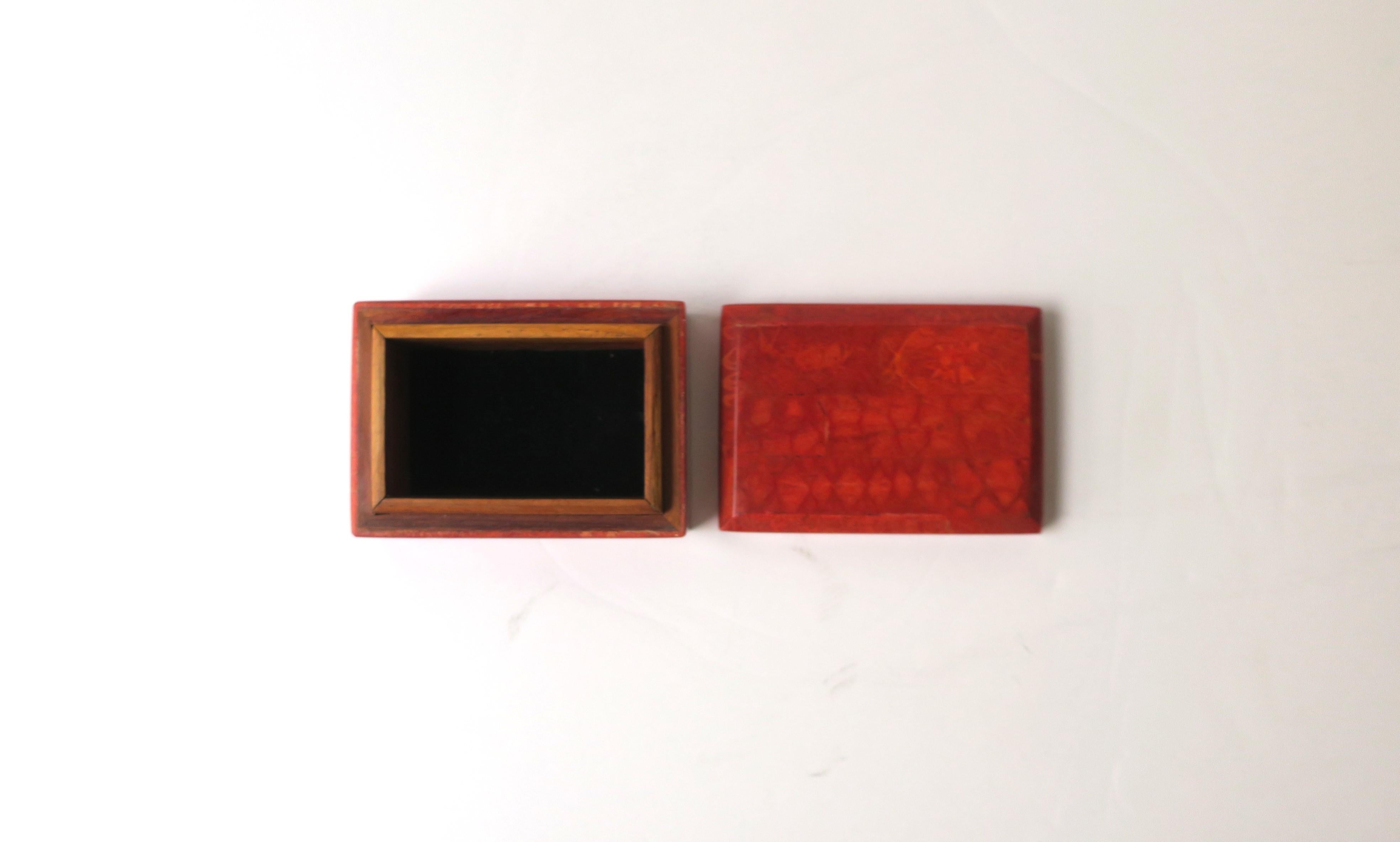 Red Resin Jewelry Box 8