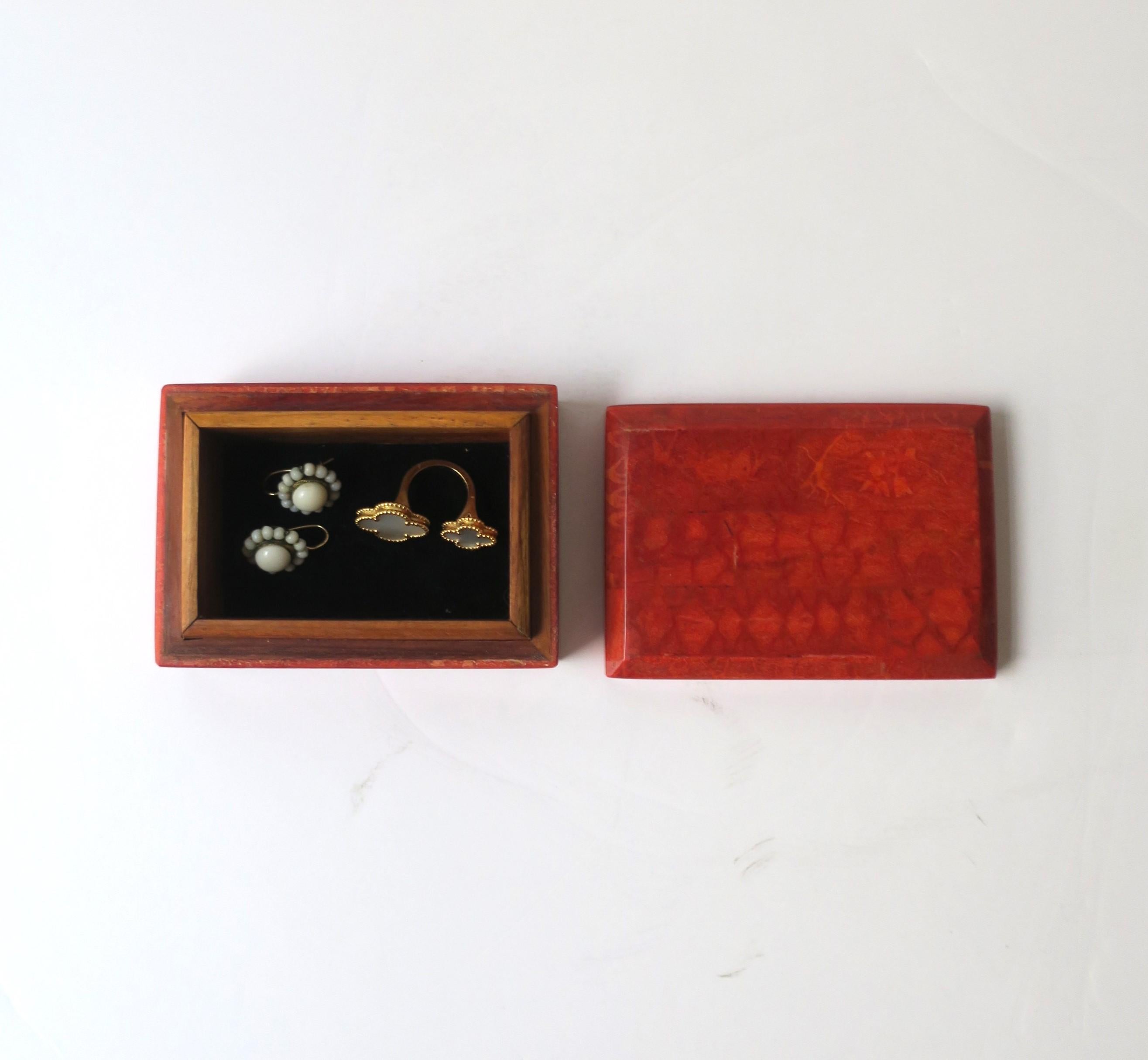 Red Resin Jewelry Box For Sale 4