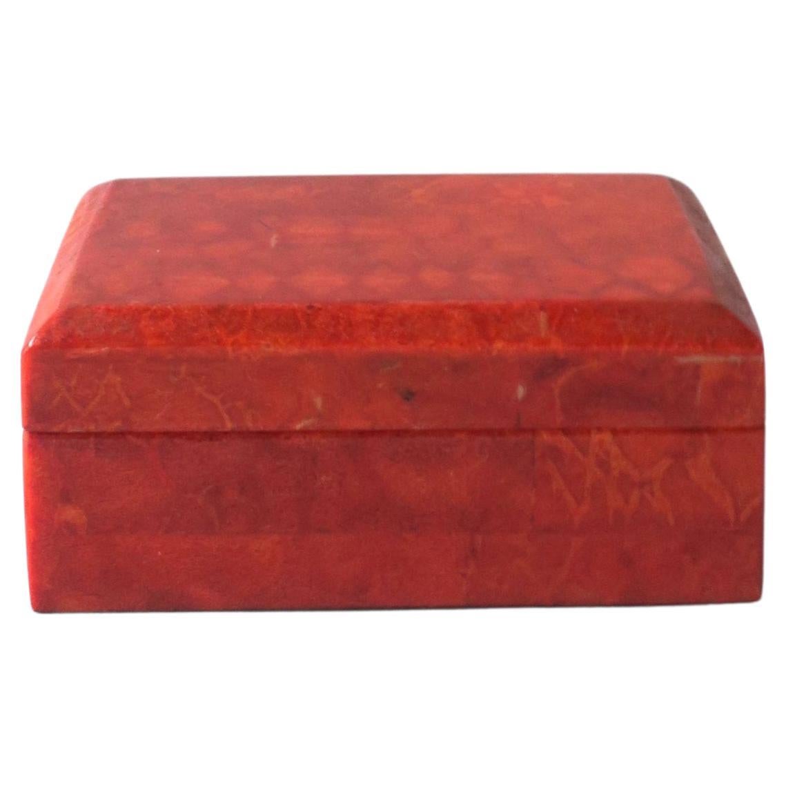 Red Resin Jewelry Box