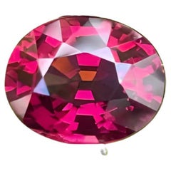 Red Rhodolite Loose Garnet 3.65 Carats Step Oval Cut Natural Malawi Gemstone