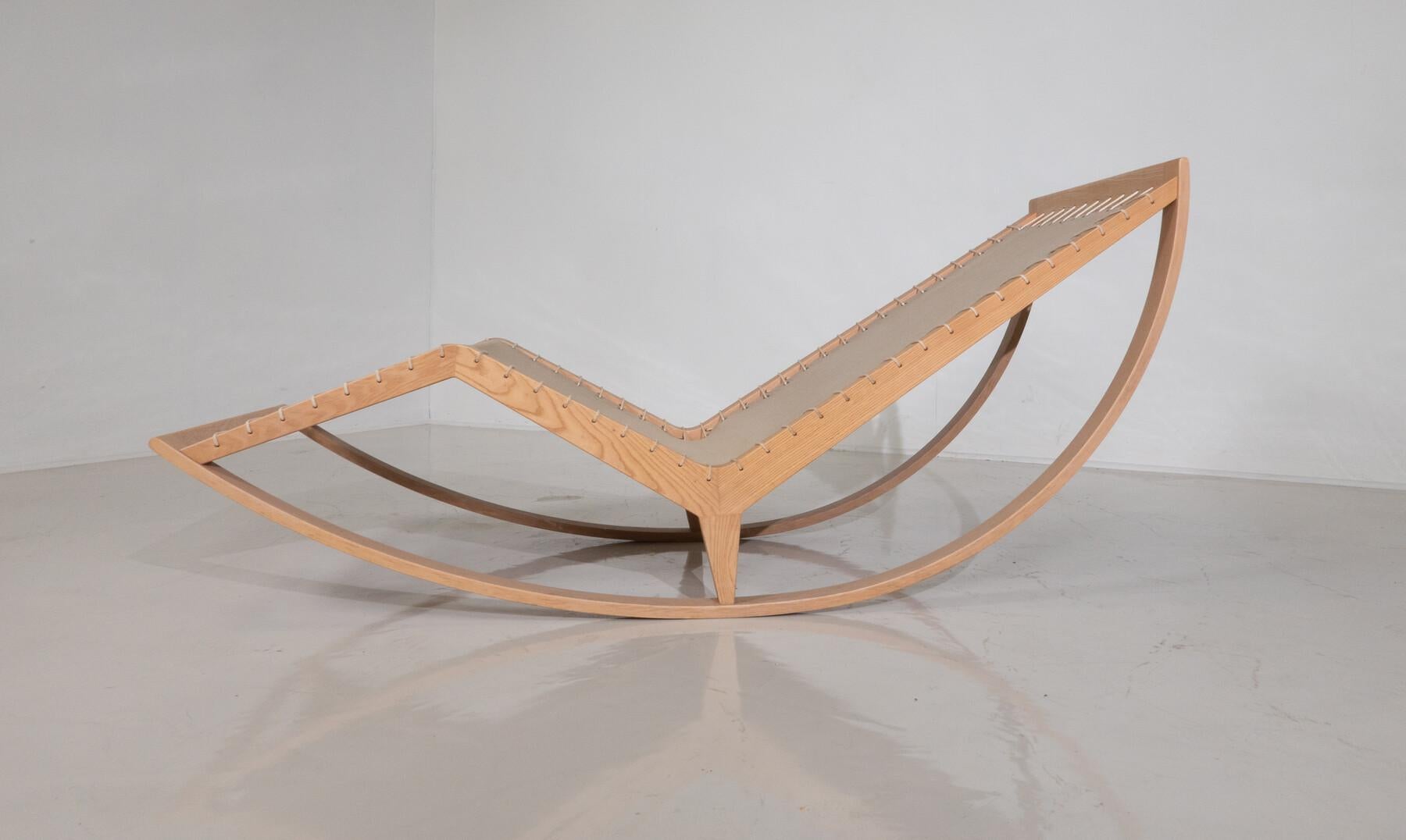 Sedia a dondolo rossa Canapo di Franco Albini per Cassina, Italia in vendita 2