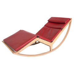 Red Rocking Chair Canapo by Franco Albini for Cassina, Italy