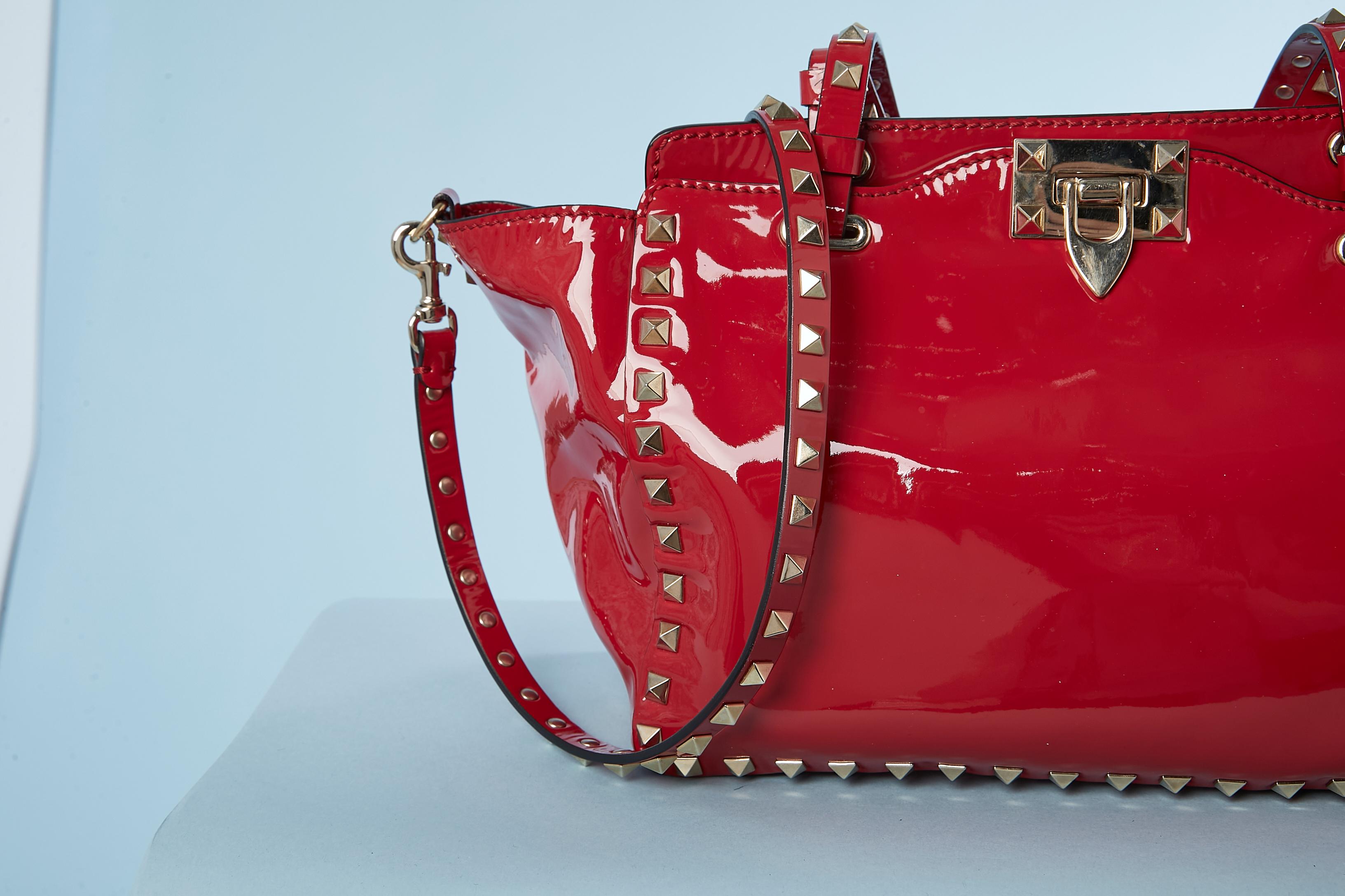 Women's Red Rockstud Tote patent bag  Valentino Garavani 