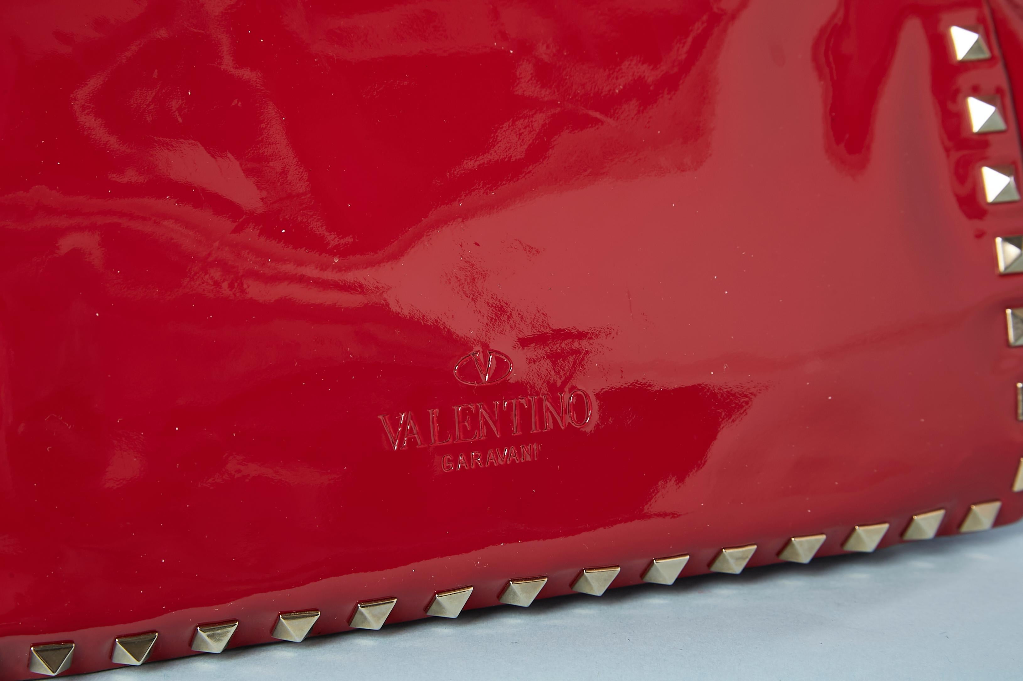 Red Rockstud Tote patent bag  Valentino Garavani  3