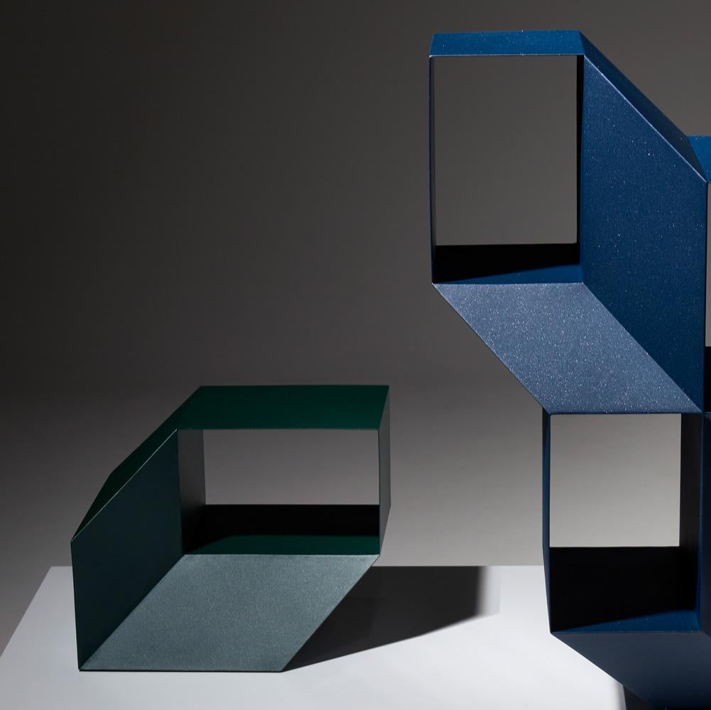 Français Table d'appoint « Rocky » rouge, Charles Kalpakian