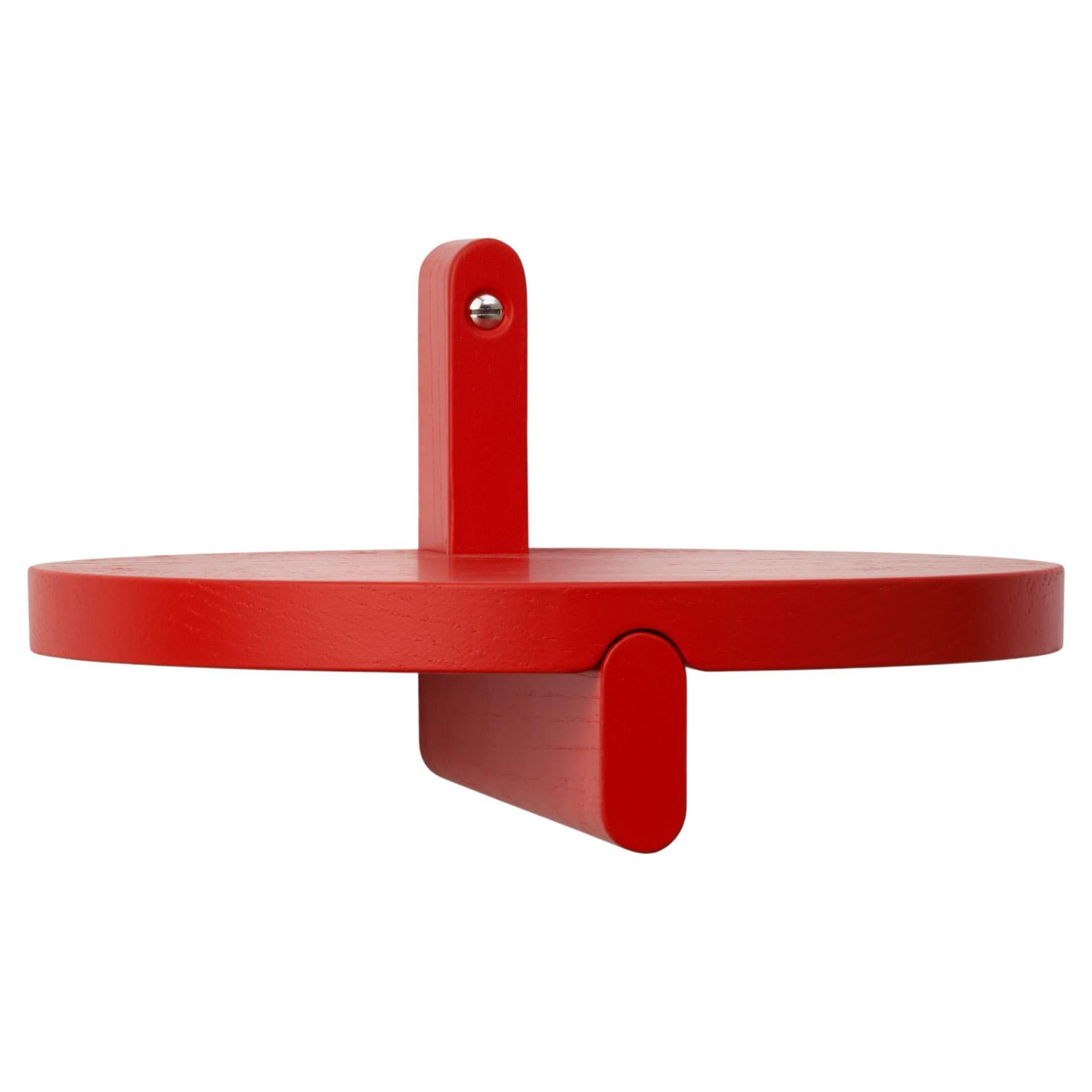 Red Rondelle Round Shelf by Storängen Design For Sale