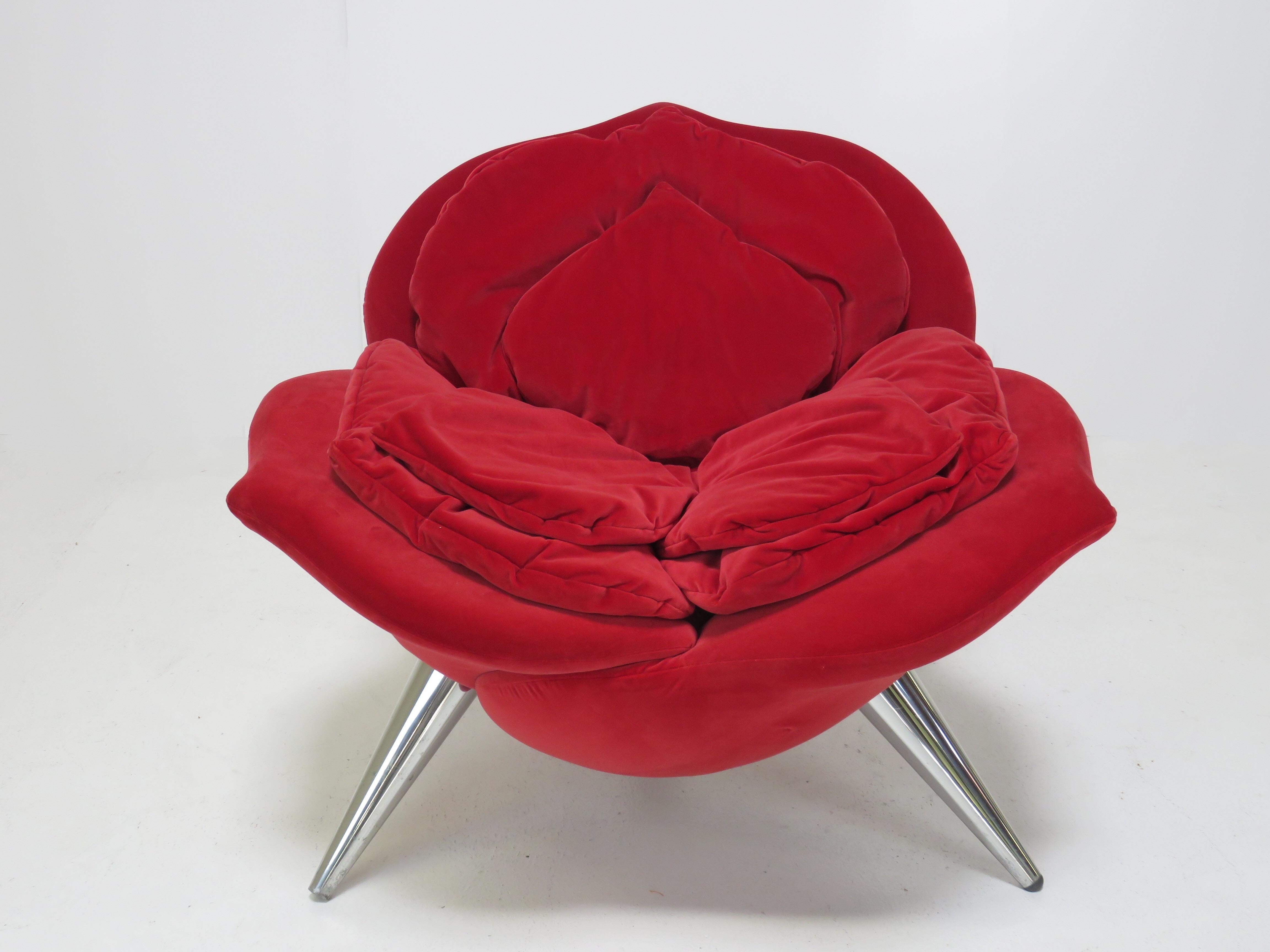 Post-Modern Red Rose Lounge Chair by Masanori Umeda for Edra For Sale