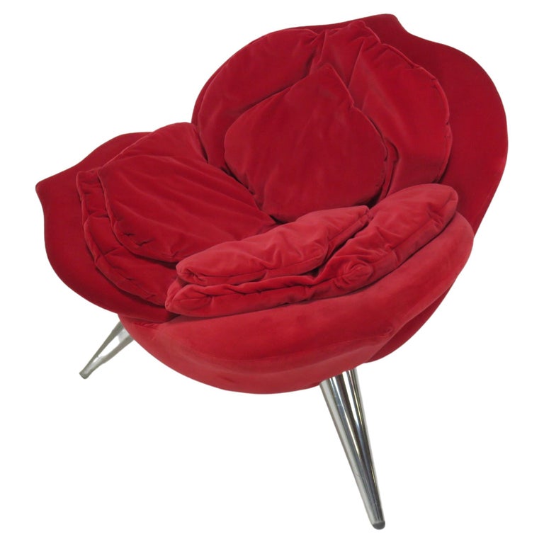 Red Rose Lounge Chair by Masanori Umeda for Edra For Sale