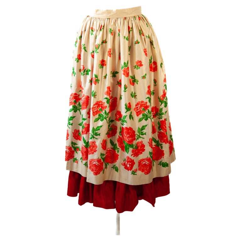 Red Rose Skirt For Sale at 1stDibs