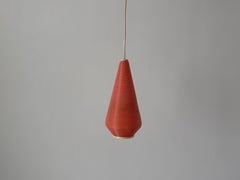 Red Rotaflex Shade Pendant Lamp by Yasha Heifetz, 1960s, Germany